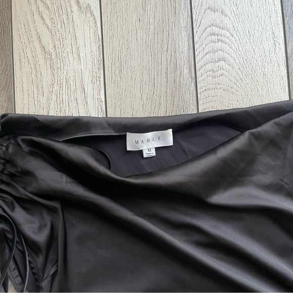 MARBLE Black Satin Top - Picture 2 of 5